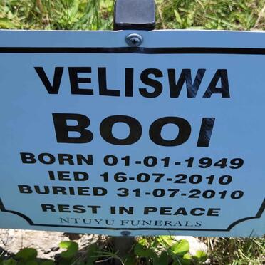 BOOI Veliswa 1949-2010