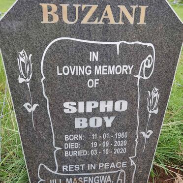 BUZANI Sipho Boy 1960-2020