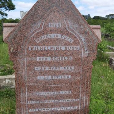 BUSS Wilhelmine nee SCHULZ 1865-1918