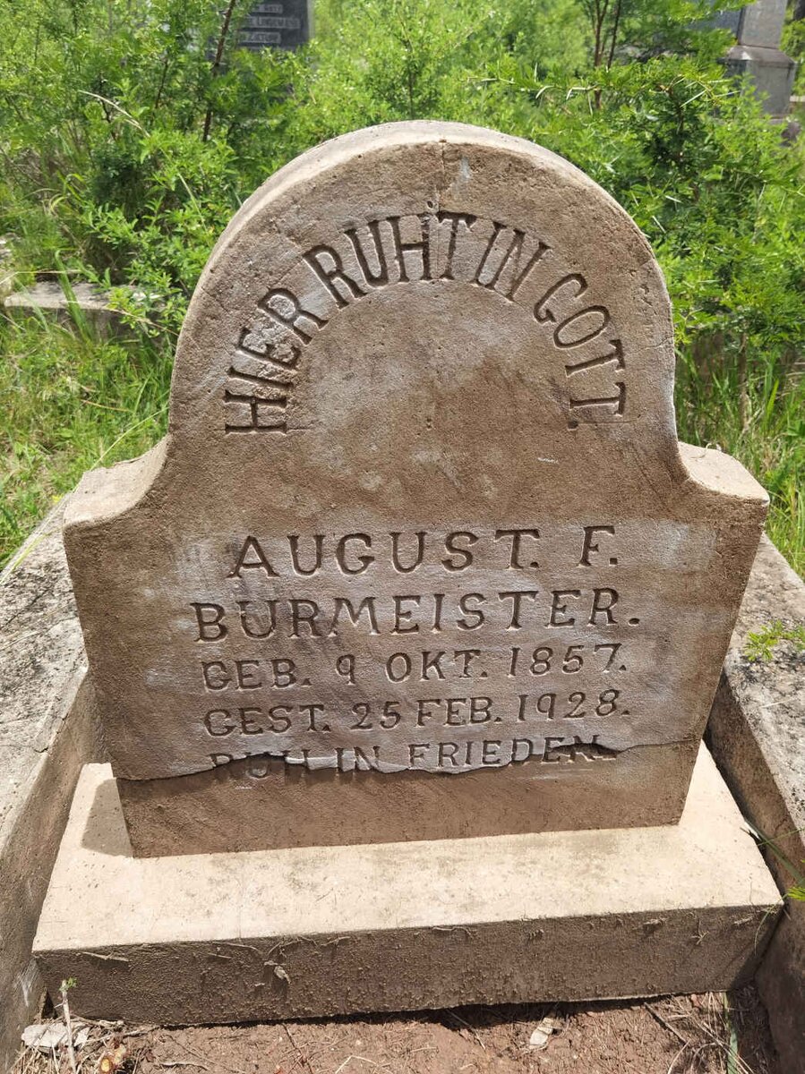 BURMEISTER August F. 1857-1928