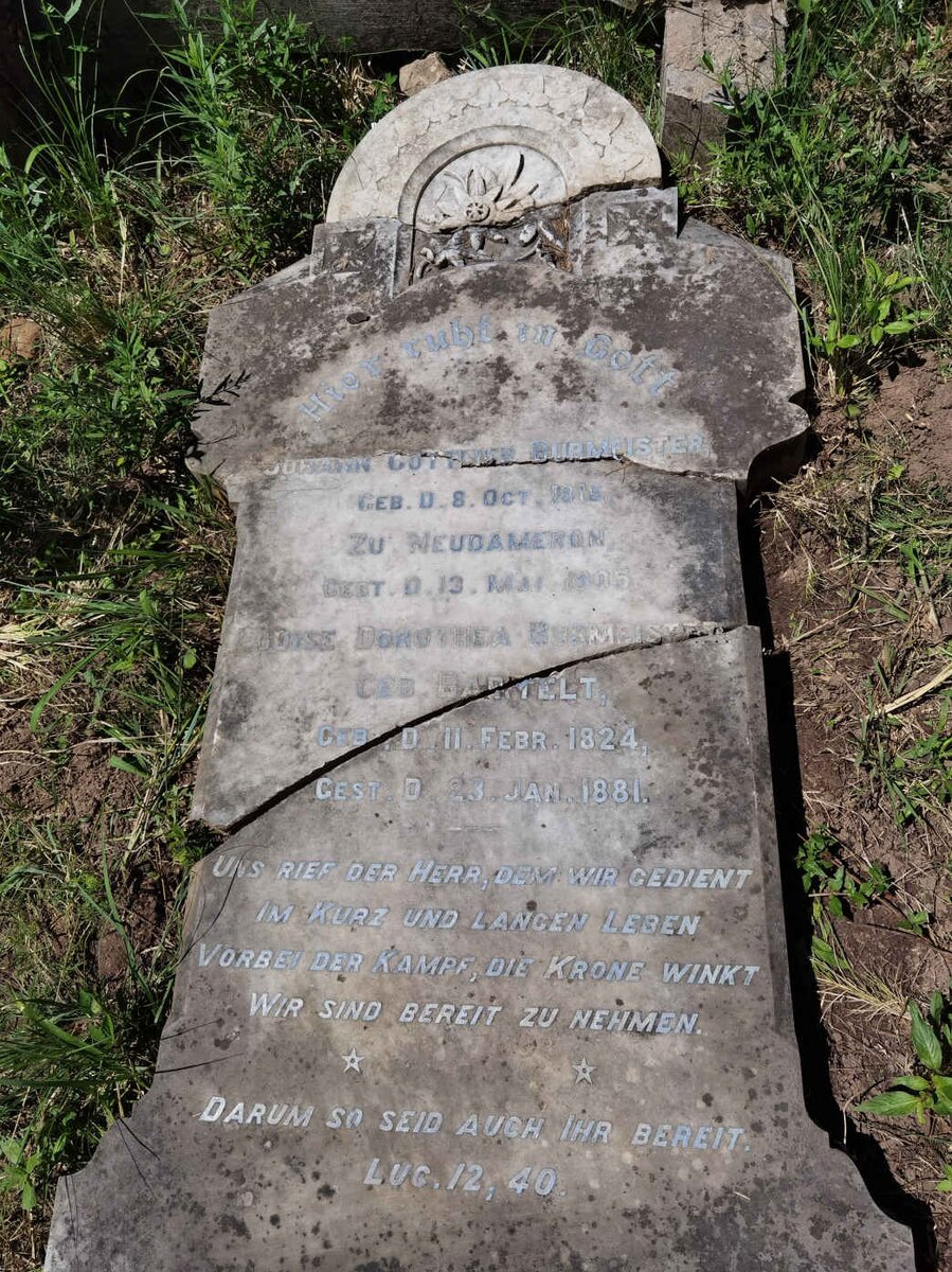 BURMEISTER Johann Gottlieb 1815-1905 &amp; Louise Dorothea BARTELT 1824-1881