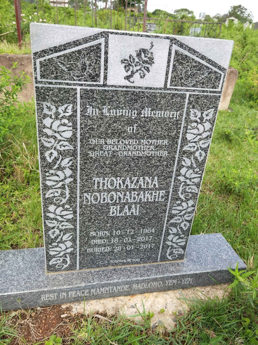 BLAAI Thokazana Nobonabakie 1964-2017