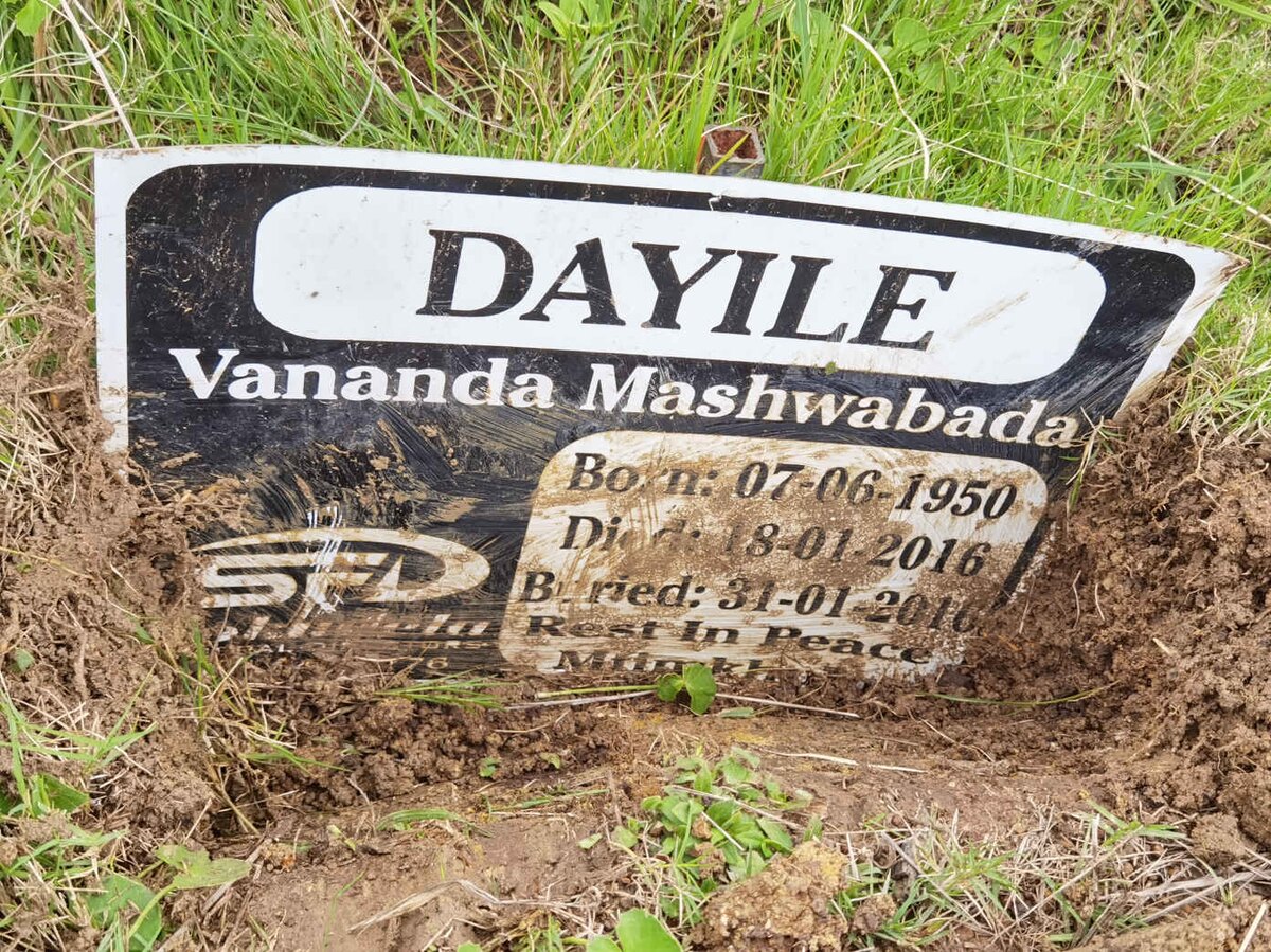 DAYILE Vananda Mashwabada 1950-2016