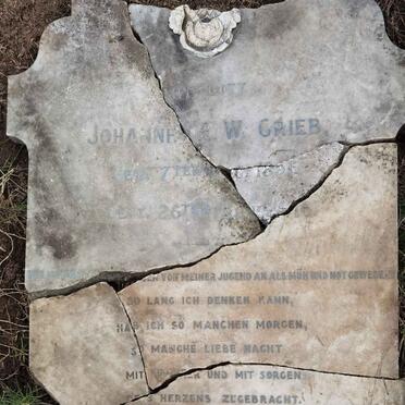 GRIEB Johanne A.W. 1896-1916