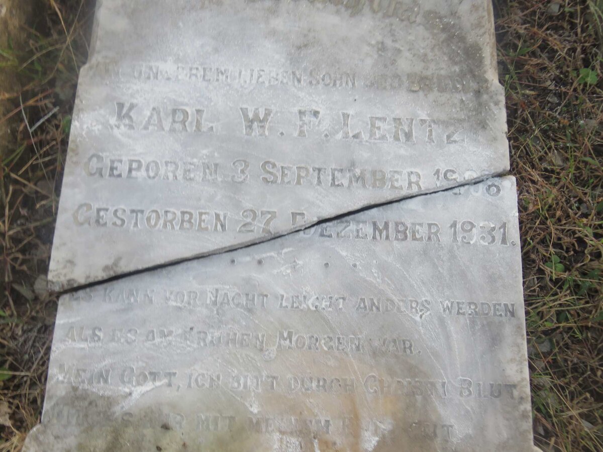 LENTZ Karl W. F. 1908-1931