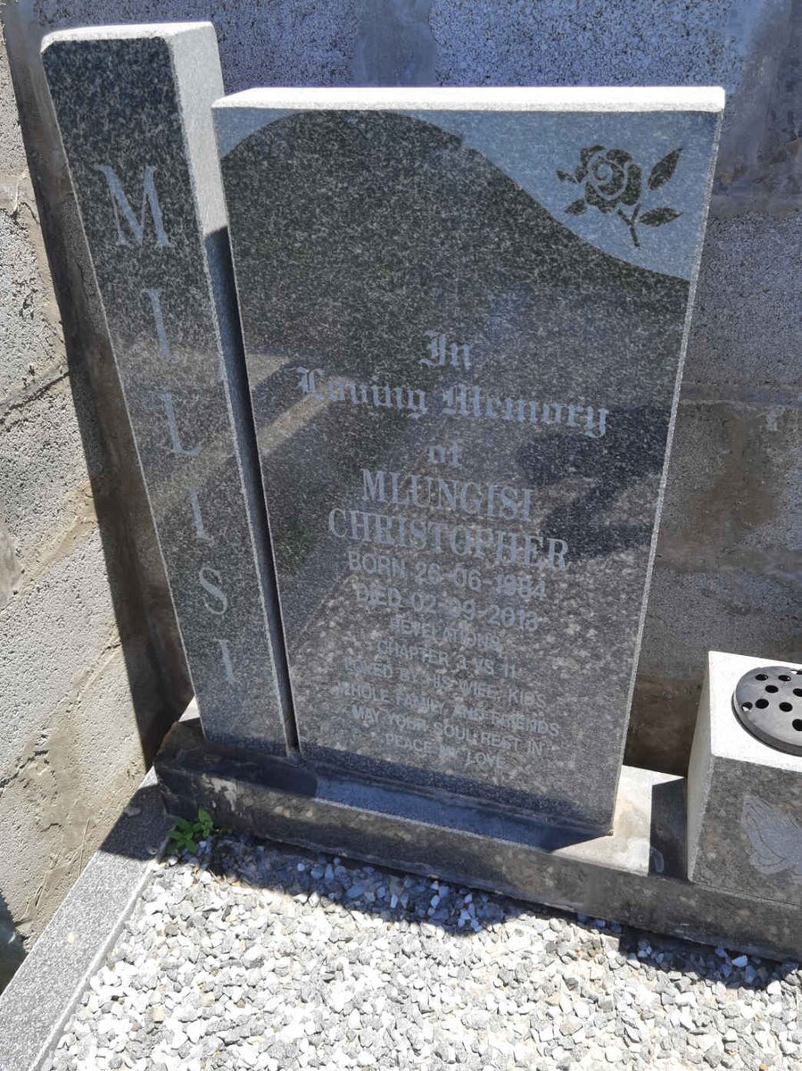 MILISI Mlungisi Christopher 1984-2013