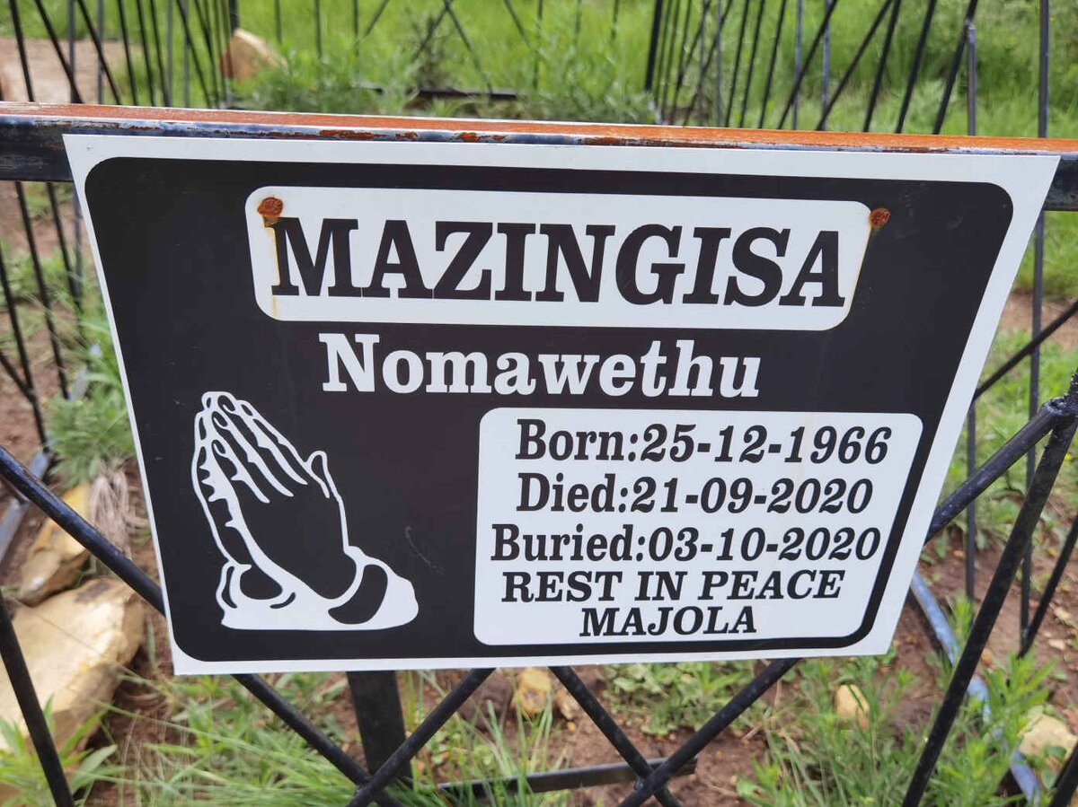 MAZINGISA Nomawethu 1966-2020