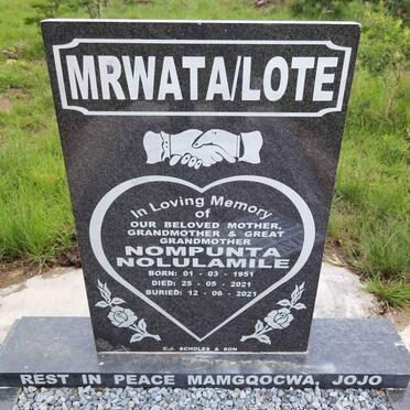 MRWATA Nompunta Nolulamile nee LOTE 1951-2021