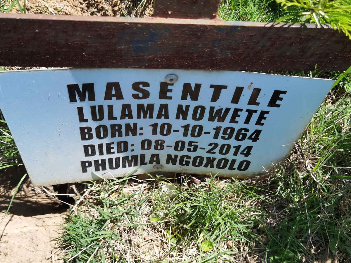 MASENTILE Lulama Nowete 1964-2014