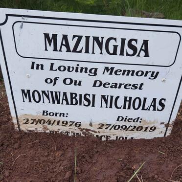 MAZINGISA Monwabisi Nicholas 1976-2019