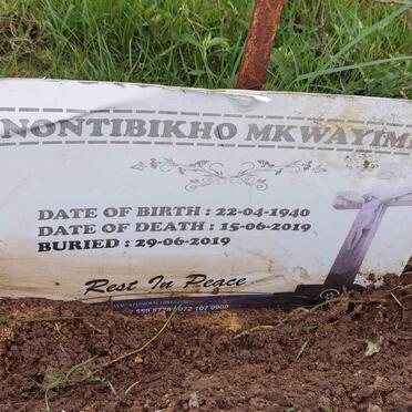 MKWAYIMBE Nontibikho 1940-2019