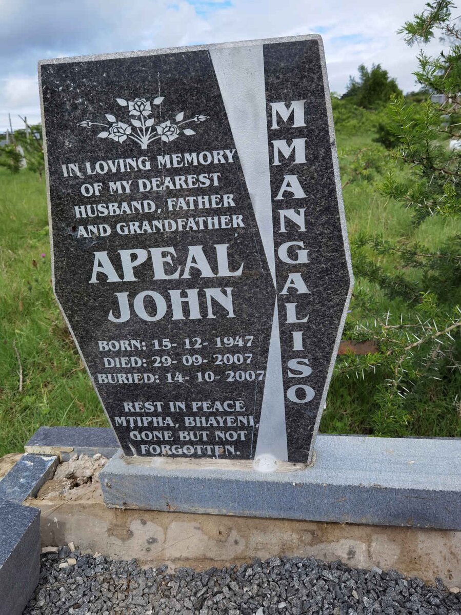 MMANGALISO Apeal John 1947-2007