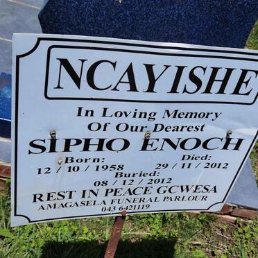 NCAYISHE Sipho Enoch 1958-2012