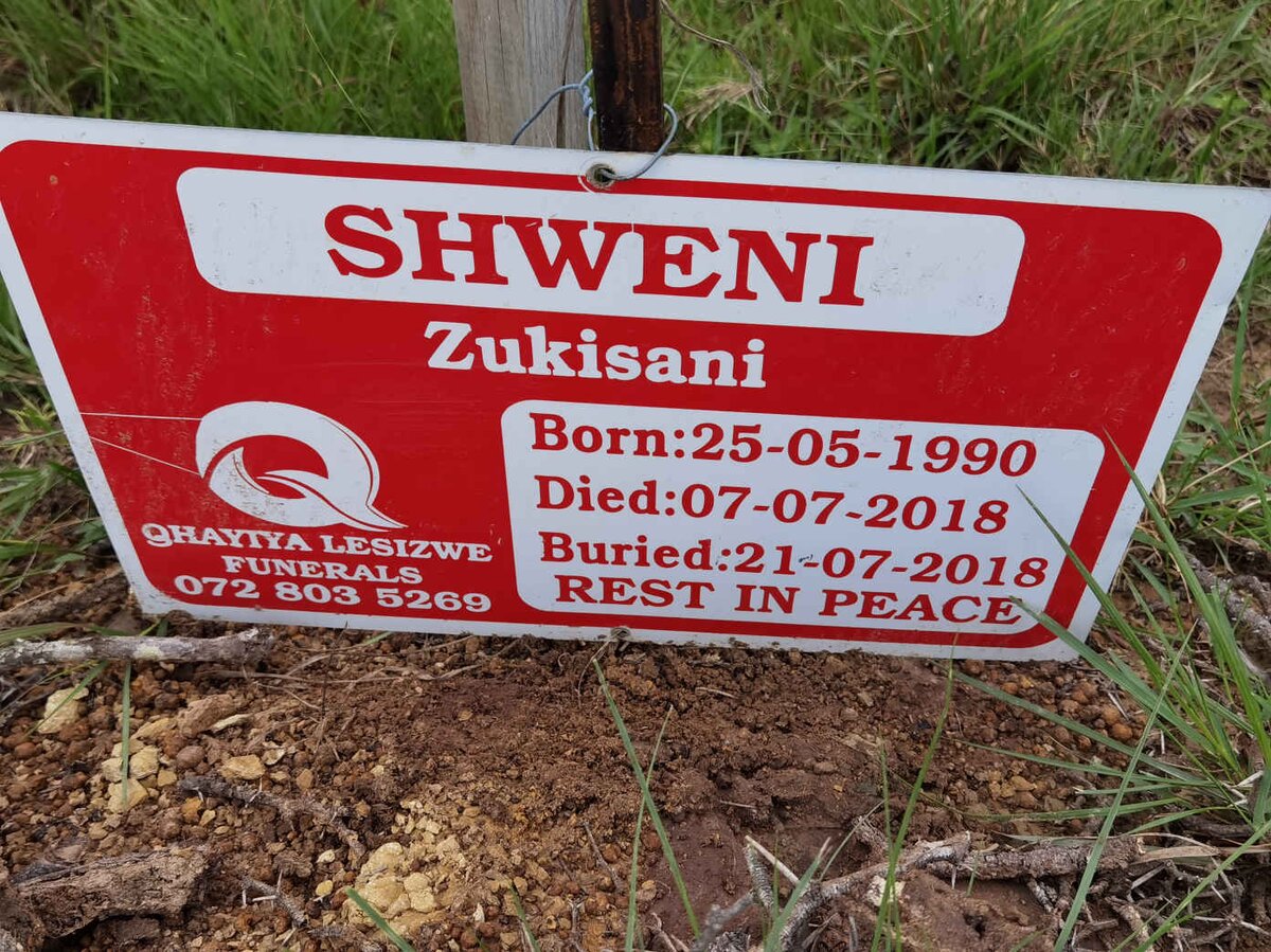 SHWENI Zukisani 1990-2018