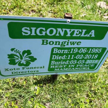 SIGONYELA Bongiwe 1985-2018