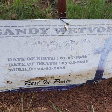 WETVOET Sandy 1986-2018