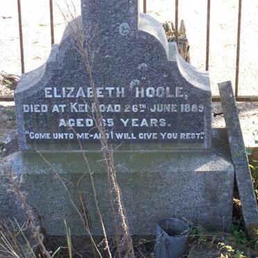 HOOLE Elizabeth -1889