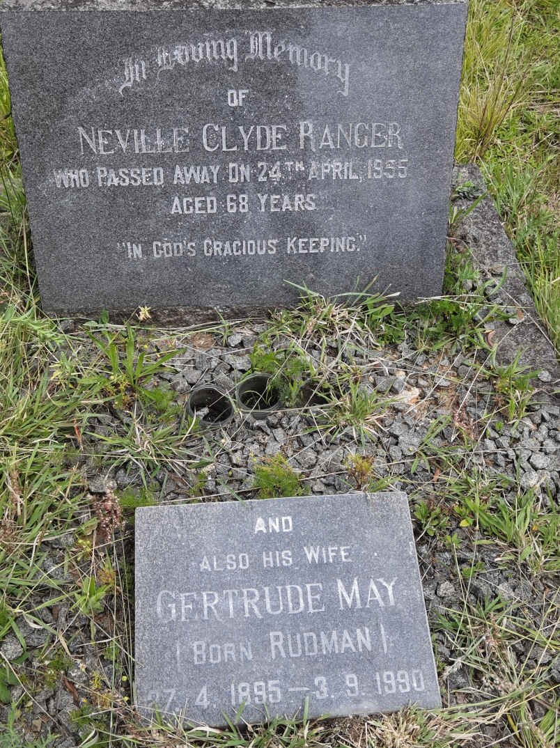 RANGER Neville Clyde -1955 &amp; Gertrude May RUDMAN 1895-1990