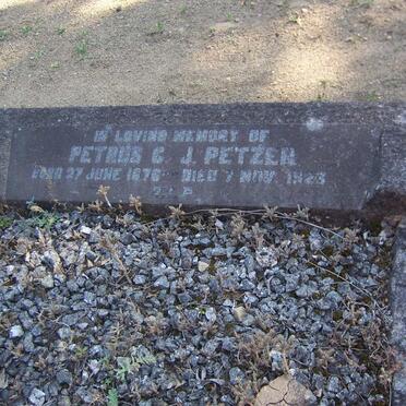 PETZER Petrus C.J. 1876-1923