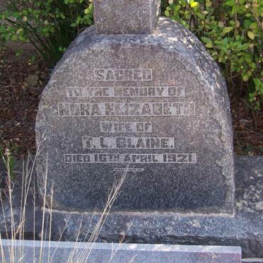 BLAINE Nora Elizabeth -1921