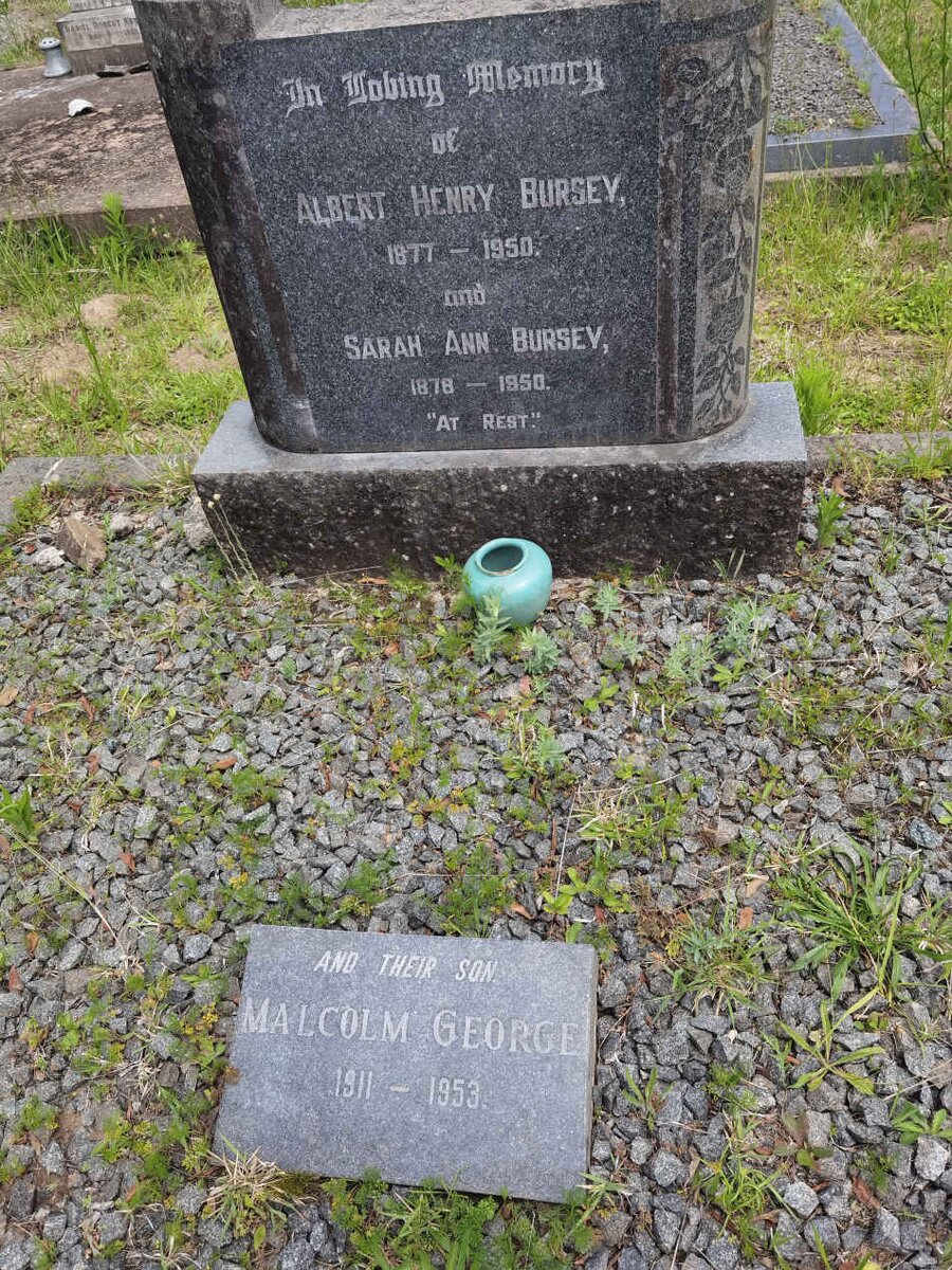 BURSEY Albert Henry 1877-1950 &amp; Sarah Ann 1878-1950 :: BURSEY Malcolm George 1911-1953