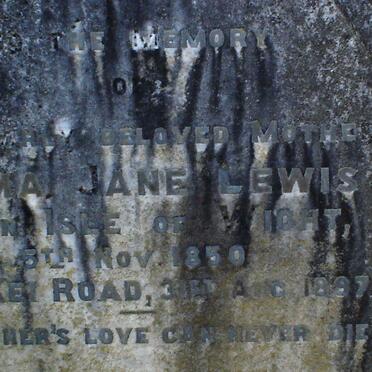 LEWIS Emma Jane 1850-1897