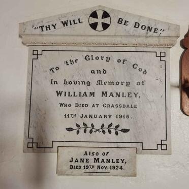 MANLEY William -1915 &amp; Jane -1924