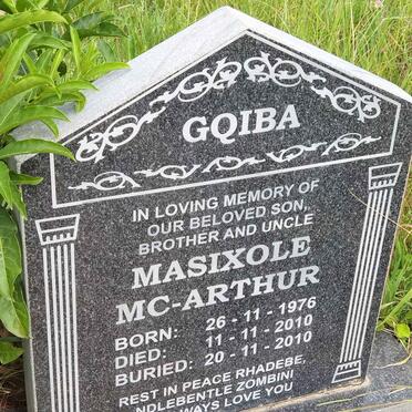 GQIBA Masixole Mc-Arthur 1976-2010