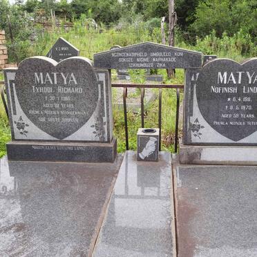 MATYA Tyodi Richard -1985 &amp; Nofinish Lindiwe 1911-1970