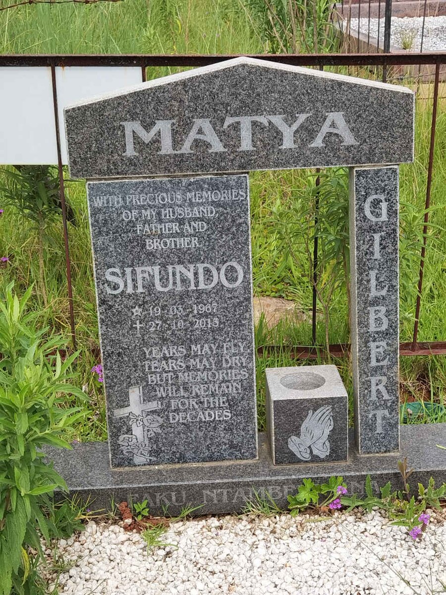 MATYA Gilbert Sifundo 1967-2013