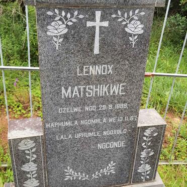 MATSHIKWE Lennox 1899-1967