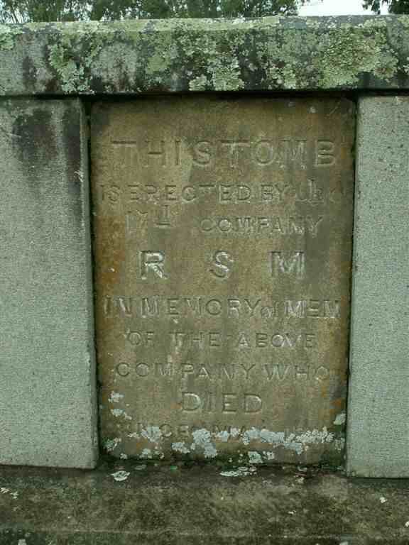 17 TH COMPANY  R.S.M. TOMB - KAFFRARIA