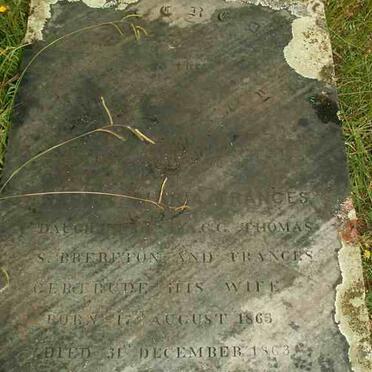 BRERETON Sarah Maria Frances 1863-1863