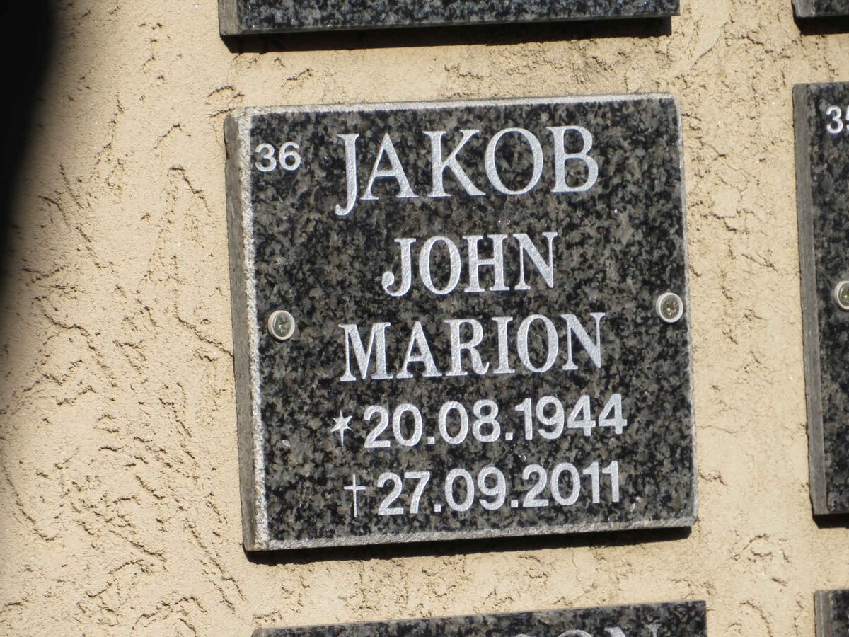 JAKOB John Marion 1944-2011