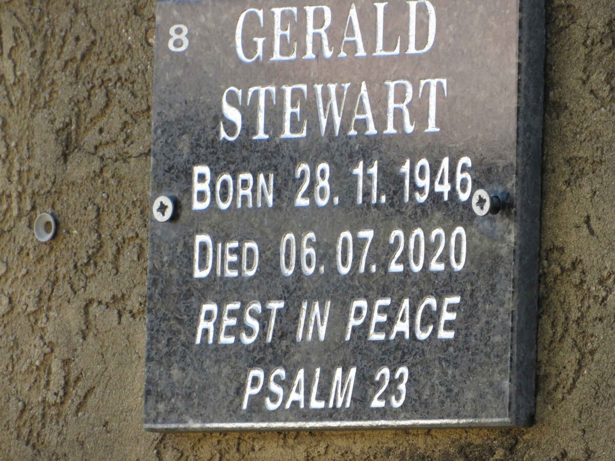 STEWART Gerald 1946-2020