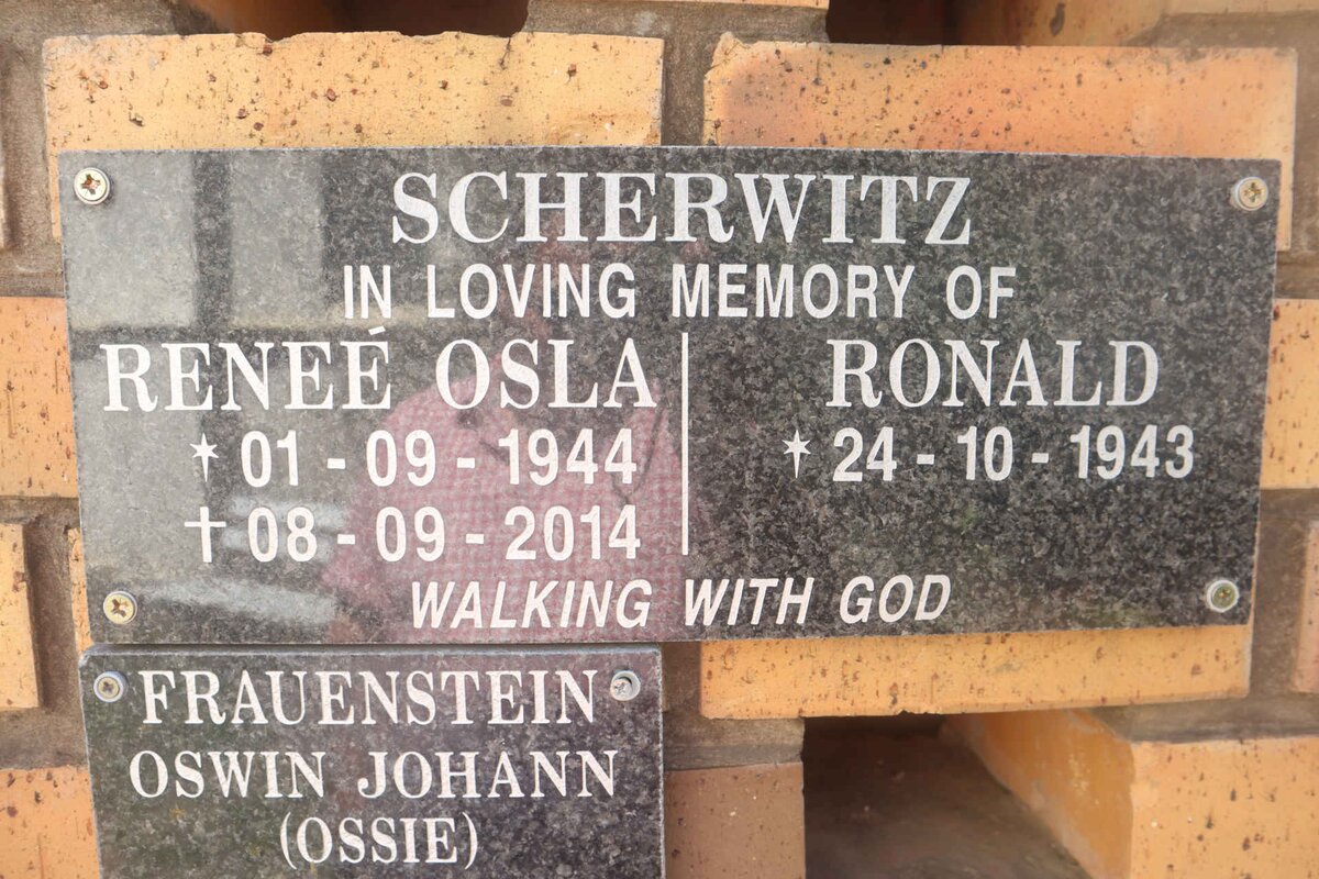 SCHERWITZ Ronald 1943- &amp; Reneé Osla 1944-2014
