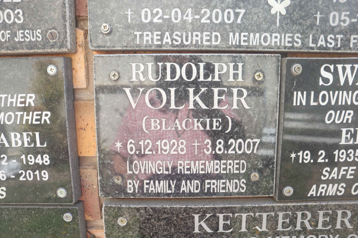 VOLKER Rudolph 1928-2007