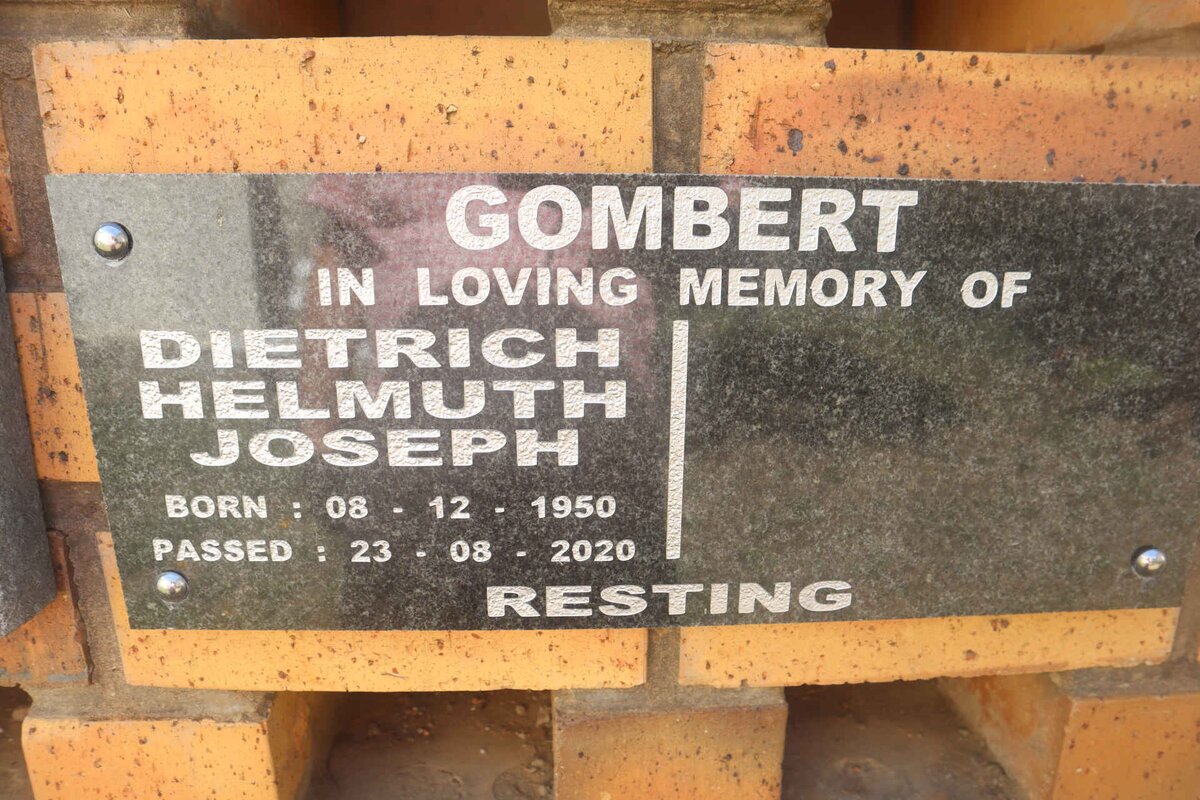 GOMBERT Dietrich Helmuth Joseph 1950-2020