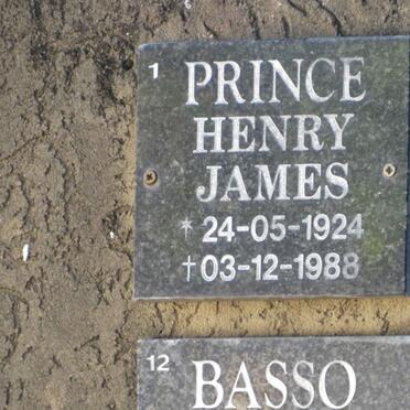 PRINCE Henry James 1924-1988