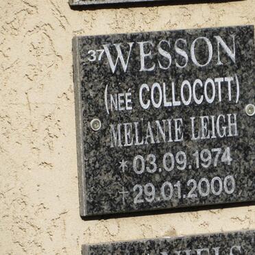 WESSON Melanie Leigh nee COLLOCOTT 1974-2000