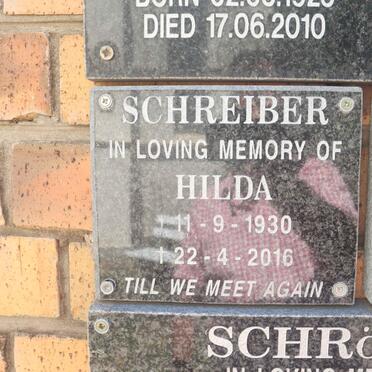 SCHREIBER Hilda 1930-2016