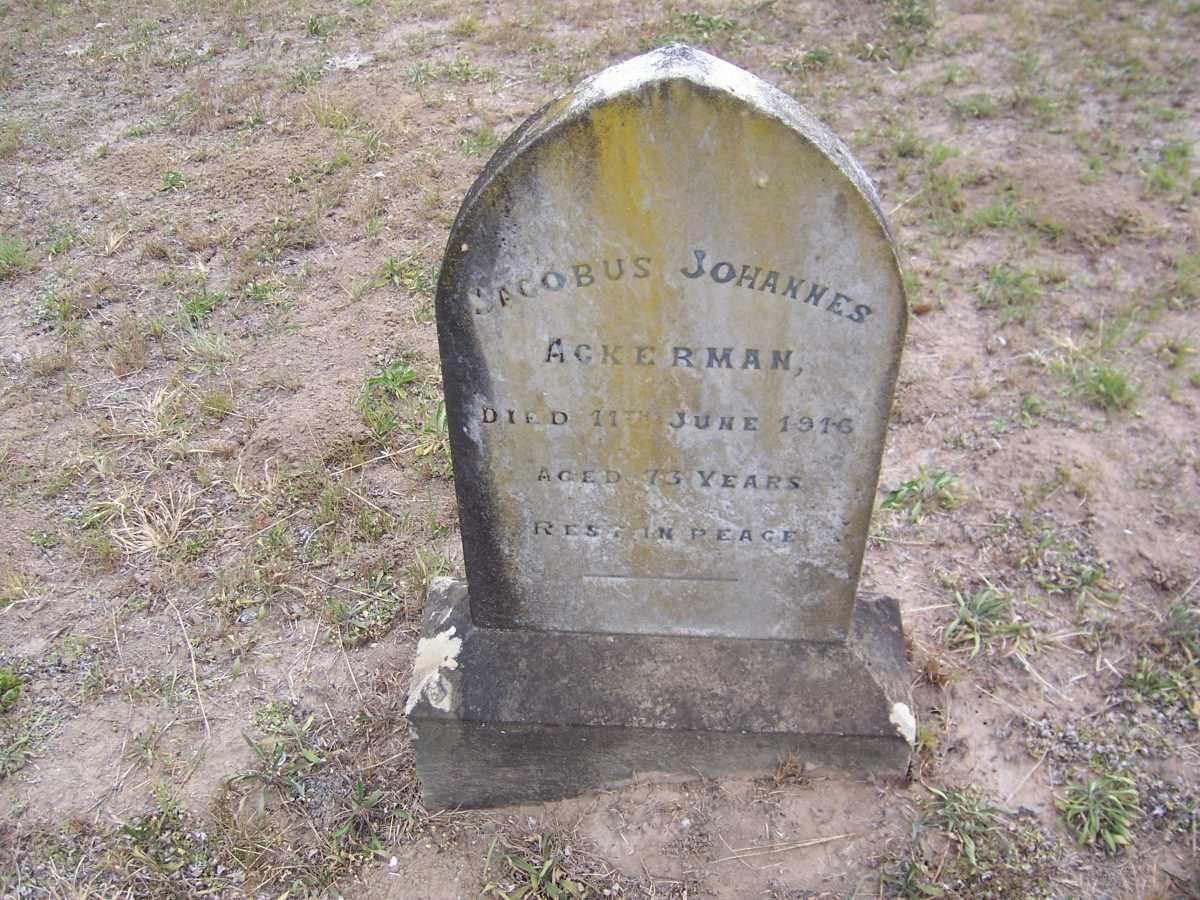ACKERMAN Jacobus Johannes -1916