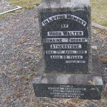 ATHERSTONE Hugh Walter Romaine -1985 :: Sylvia TALJAARD -1992