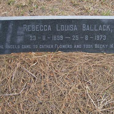 BALLACK Rebecca Louisa 1899-1973