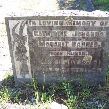 BARNES Catherine Johanna Magaret nee HUMAN 1878-1954
