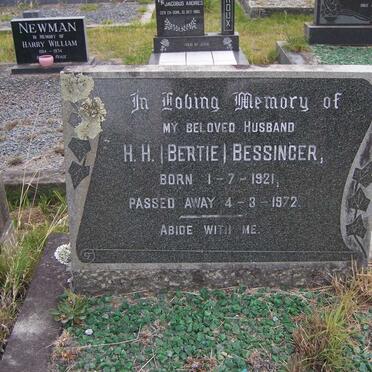 BESSINGER H.H. Bertie 1921-1972