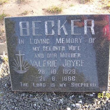 BECKER Valerie Joyce 1929-1986