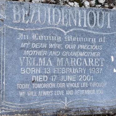 BEZUIDENHOUT Velma Margaret 1937-2001