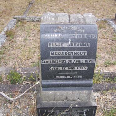 BEZUIDENHOUT Gert Wilhelmus Els 18??-194? &amp; Elsje Johanna nee ERASMUS 1875-1935
