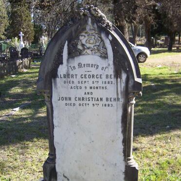 BEHR Albert George -1882 :: BEHR John Christian -1883